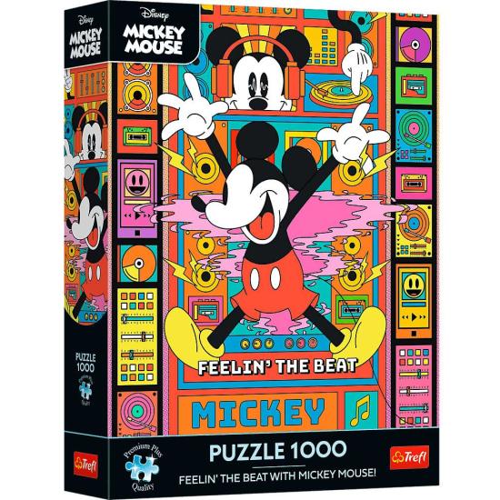 Puzzle Trefl Sintiendo El Ritmo Con Mickey Mouse de 1000 Pzs