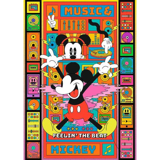 Puzzle Trefl Sintiendo El Ritmo Con Mickey Mouse de 1000 Pzs