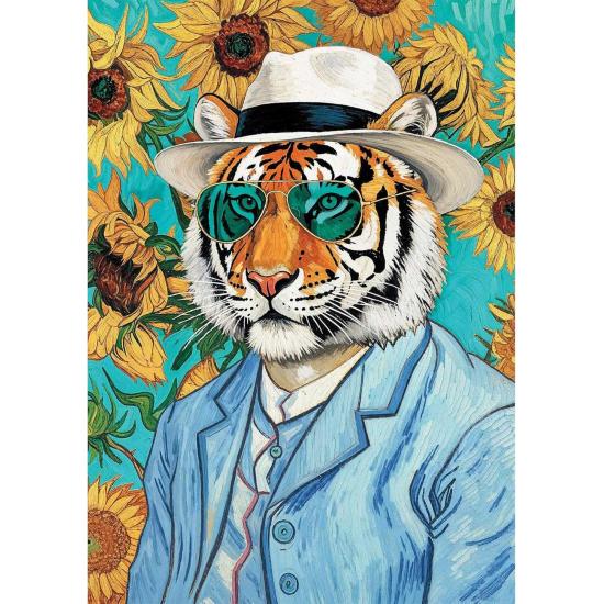 Puzzle Trefl Sir Tiger y los Girasoles de 500 Piezas