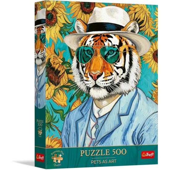 Puzzle Trefl Sir Tiger y los Girasoles de 500 Piezas
