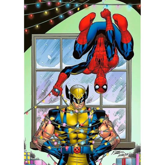 Puzzle Trefl SpiderMan y Lobezno Navideños de 1000 Pzs
