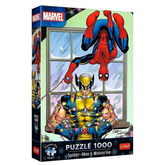 Puzzle Trefl SpiderMan y Lobezno Navideños de 1000 Pzs