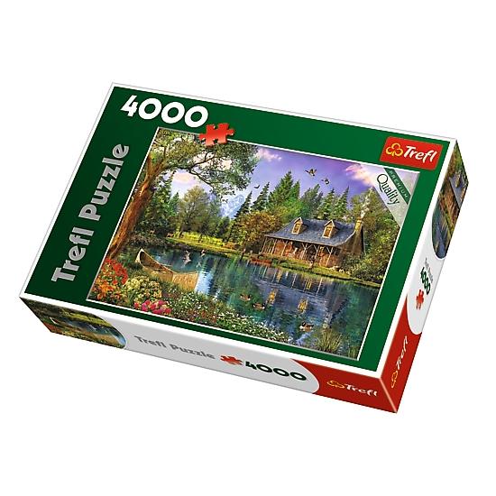 Puzzle Trefl Tarde Idílica en el Lago  de 4000 Piezas
