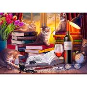Puzzle Trefl Una Velada Felina de 2000 Piezas