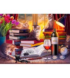 Puzzle Trefl Una Velada Felina de 2000 Piezas