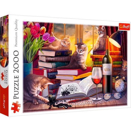 Puzzle Trefl Una Velada Felina de 2000 Piezas