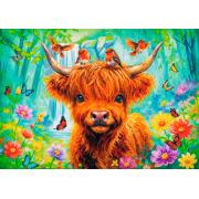 Puzzle Trefl Vaca de las Highlands de 1000 Piezas
