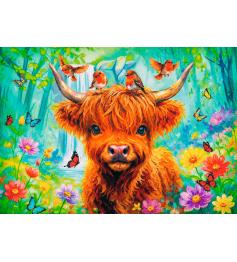 Puzzle Trefl Vaca de las Highlands de 1000 Piezas