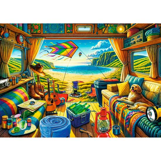 Puzzle Trefl Viajando con Autocaravana de 1000 Piezas Puzzle Trefl Viajando con Autocaravana de 1000 Piezas