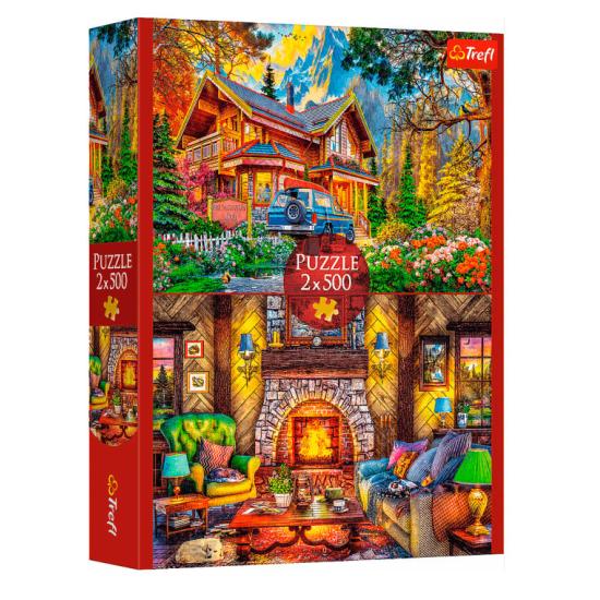 Puzzle Trefl Viaje A La Montaña de 2x500 Piezas