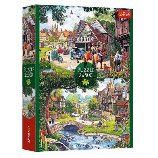 Puzzle Trefl Vida Idílica de 2x500 Piezas