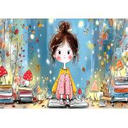 Puzzle Yazz Chica y Libros de 1000 Piezas