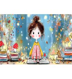 Puzzle Yazz Chica y Libros de 1000 Piezas