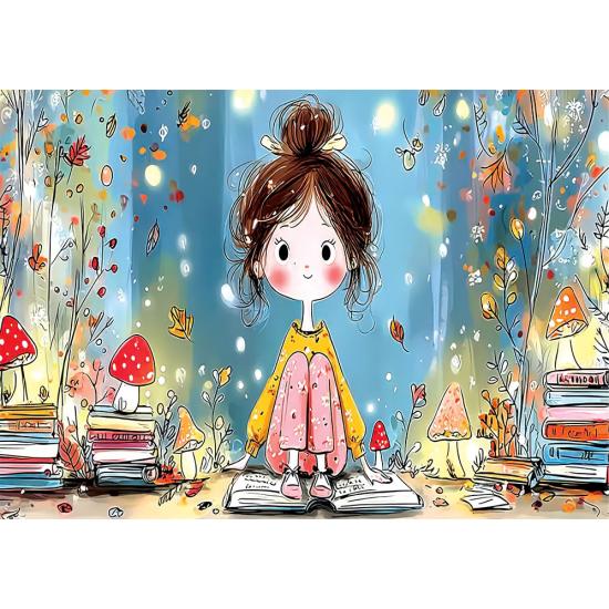 Puzzle Yazz Chica y Libros de 1000 Piezas