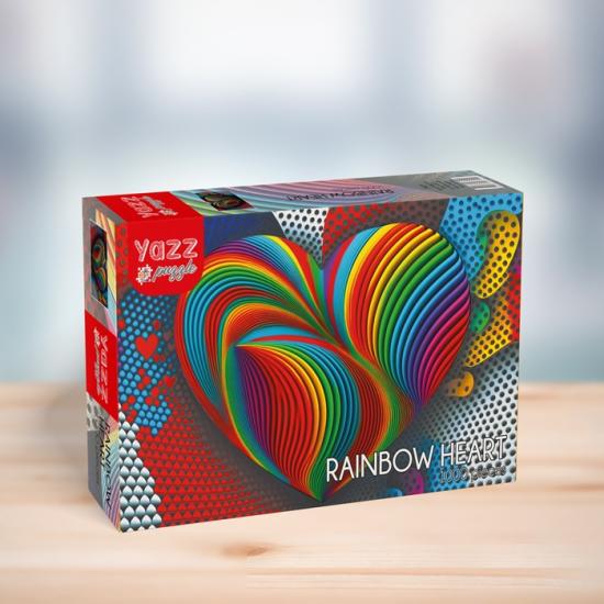 Puzzle Yazz Corazon Arcoiris de 1000 Piezas
