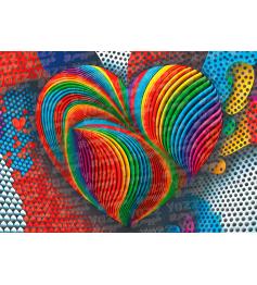 Puzzle Yazz Corazon Arcoiris de 1000 Piezas