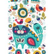 Puzzle Yazz Gato Y Pájaros de 1000 Piezas