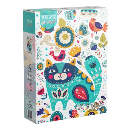 Puzzle Yazz Gato Y Pájaros de 1000 Piezas